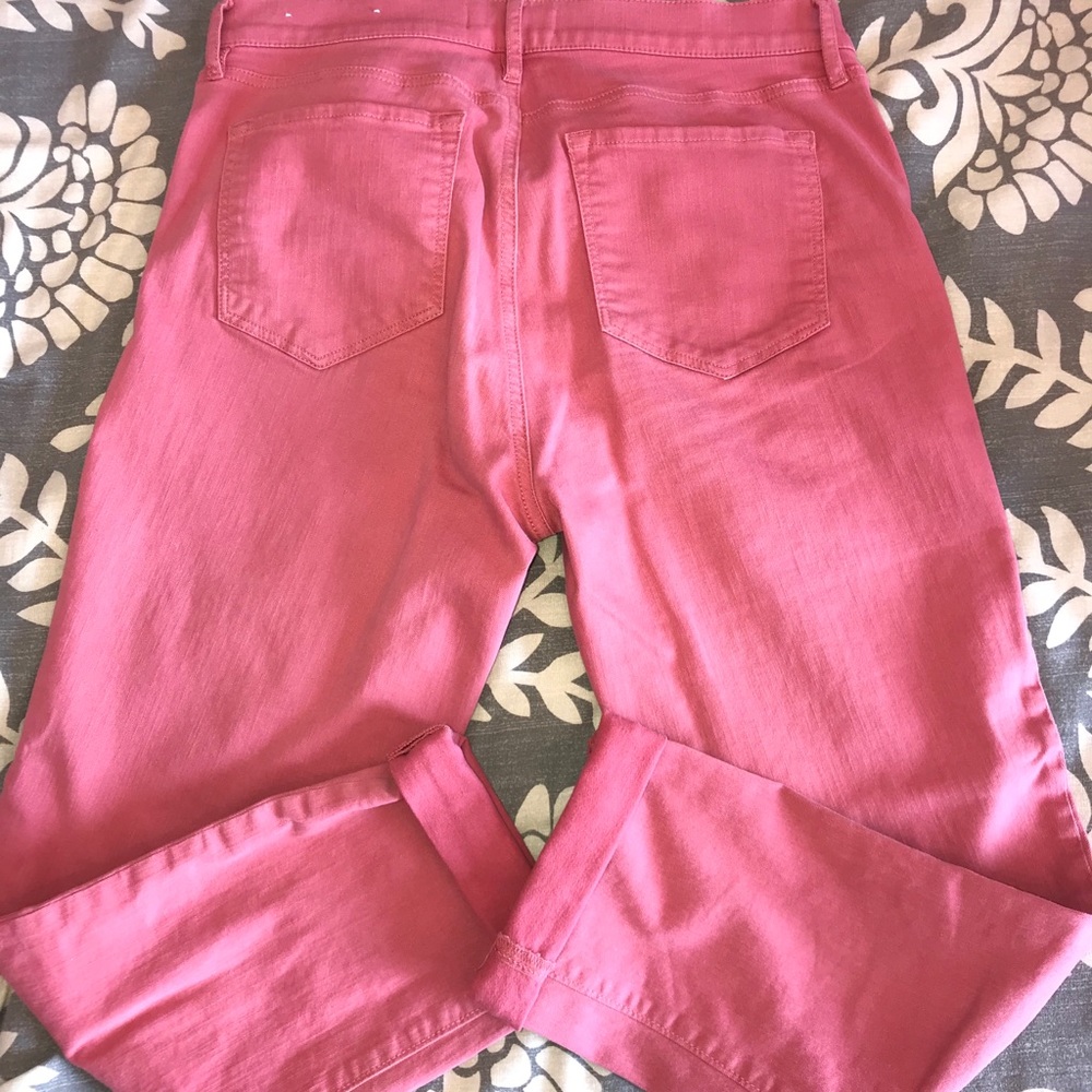 LOFT Skinny Crop pants, size 29, dusty rose/red
